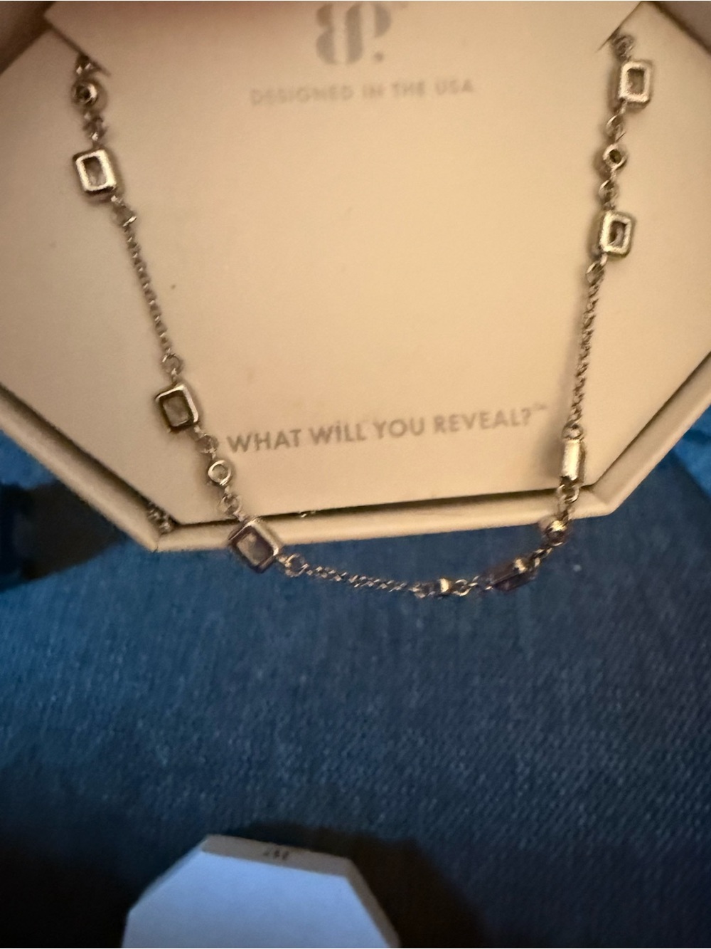 CZ on rhodium necklace